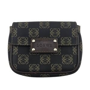 Loewe Mini Anagram Coated Canvas Belt Bag Pouch Brown Monogram